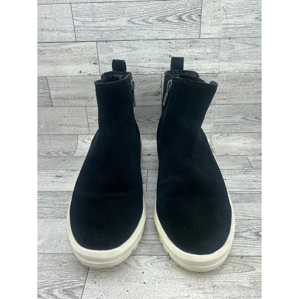 Blondo Waterproof Black Suede Ankle Boots B3517 015 Women Sz 9 M Platform Zipper